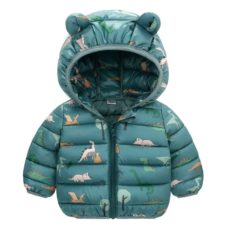 Warm Dinosaur Jacket with Hood for Children-2